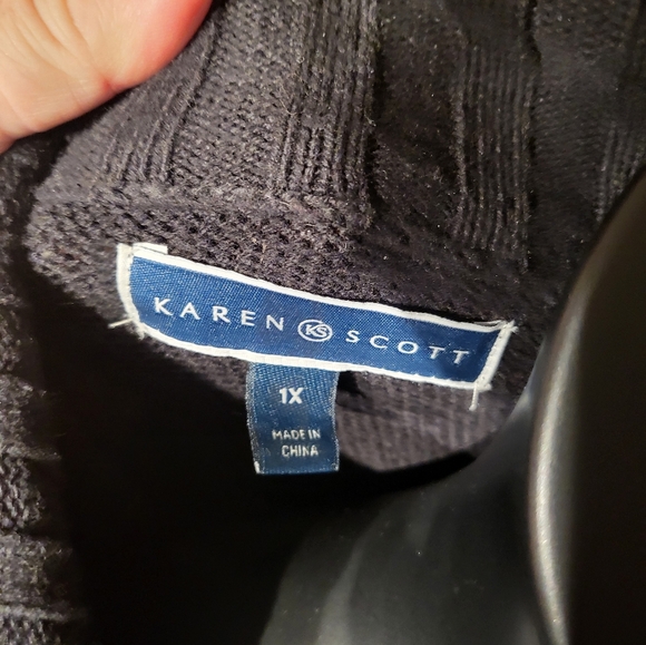 Karen Scott zip jacket style Sweater - Picture 6 of 8